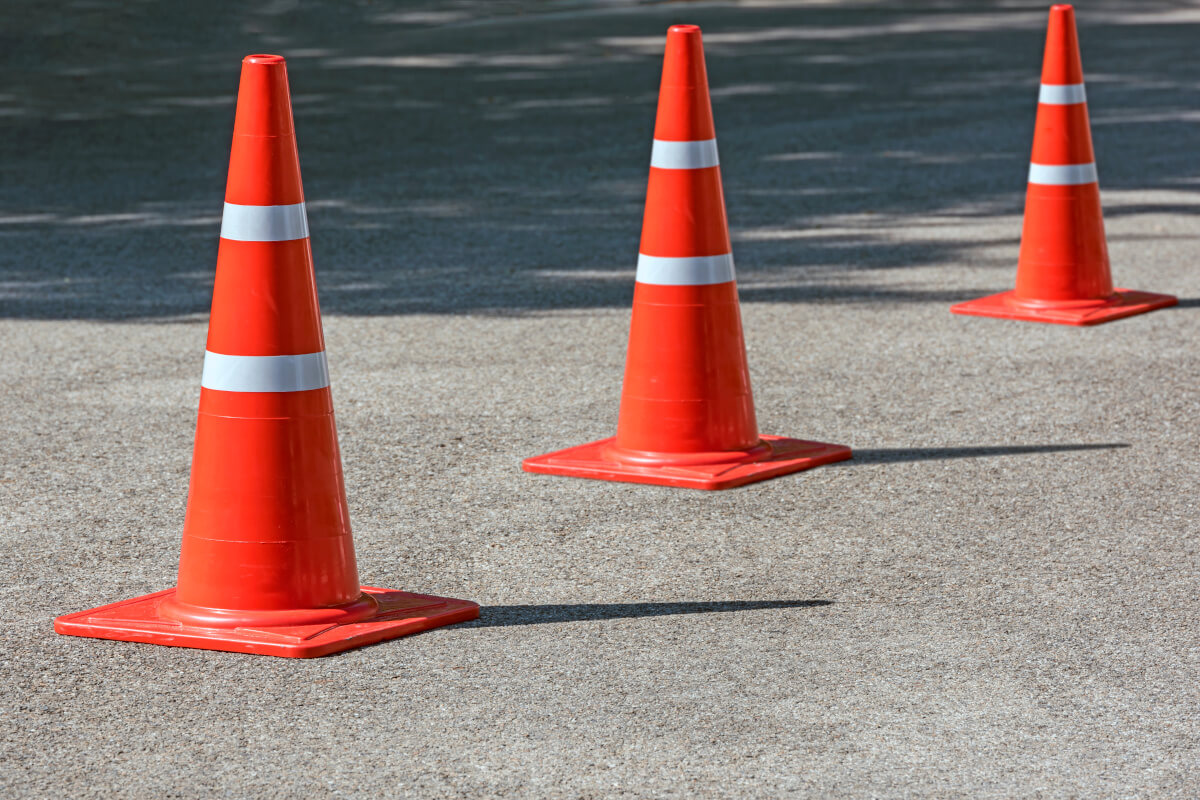 並べられているパイロン